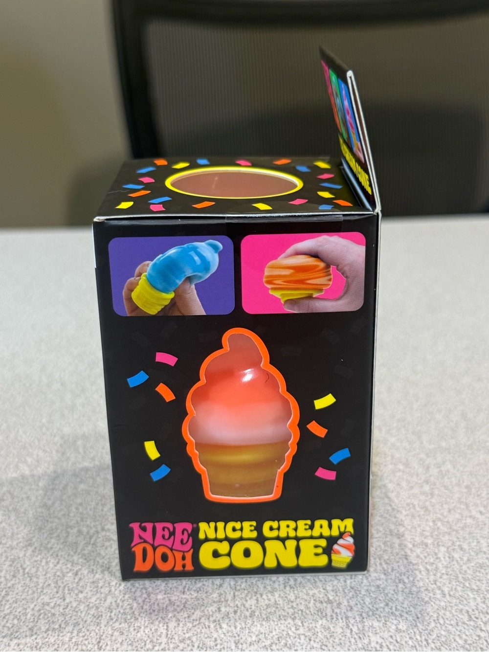 NEW Needoh Nice Cream Cone Orange Swirl Schylling Squishy Authentic! - Picture 2 of 5